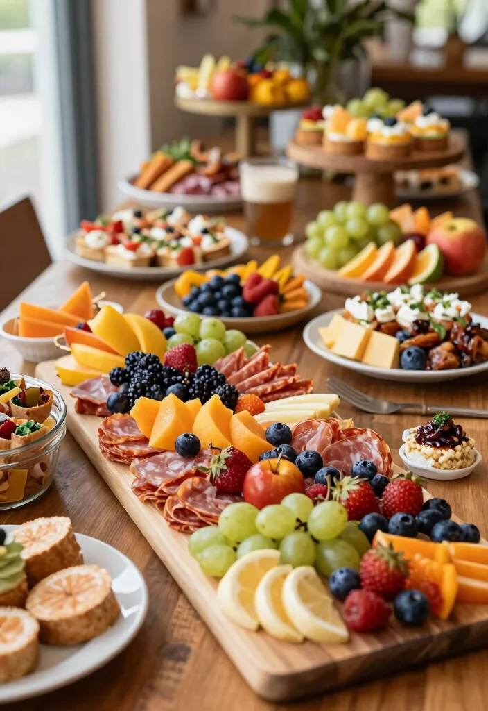 16 At-Home Brunch Decor Ideas for a Beautiful Table - 15. Colorful Food Displays 1