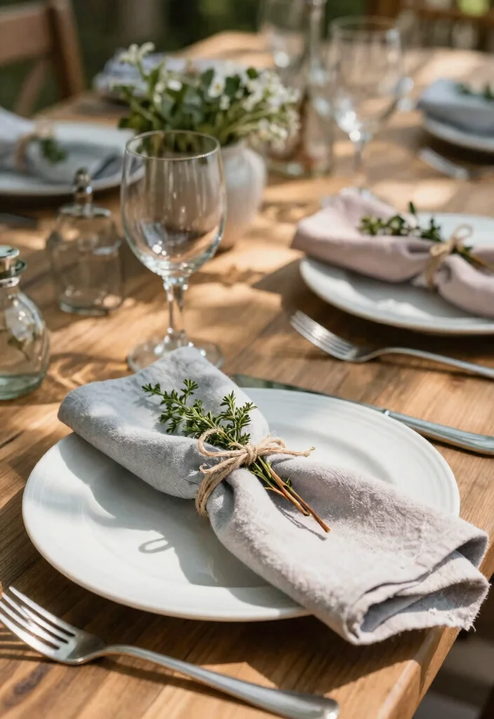 16 At-Home Brunch Decor Ideas for a Beautiful Table - 5. DIY Cloth Napkins 1