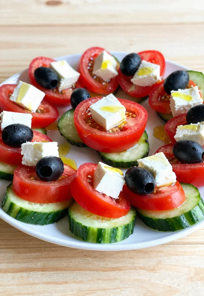 16 Baby Shower Brunch Food Ideas Guests Will Love - 13. Greek Salad Bites 1