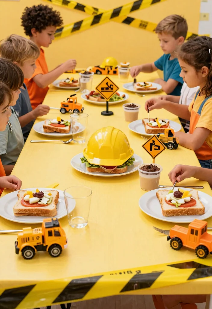 16 Birthday Brunch Decoration Ideas for a Memorable Party - 10. Construction Zone 1