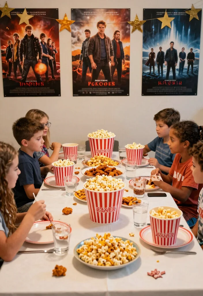 16 Birthday Brunch Decoration Ideas for a Memorable Party - 14. Movie Night Brunch 1
