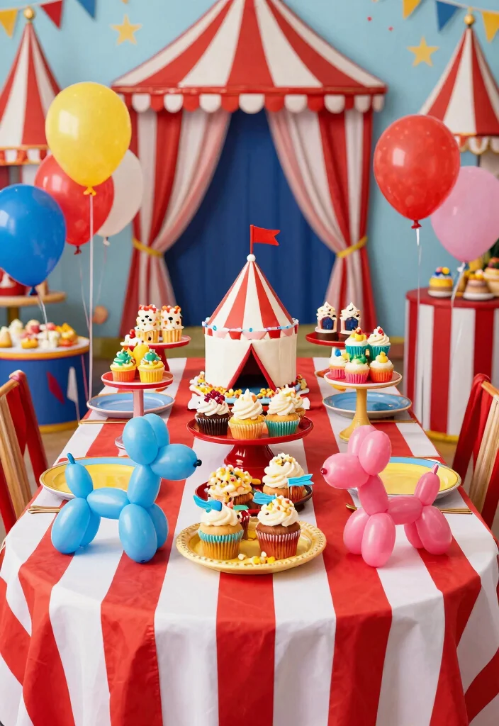 16 Birthday Brunch Decoration Ideas for a Memorable Party - 5. Circus Spectacular 1