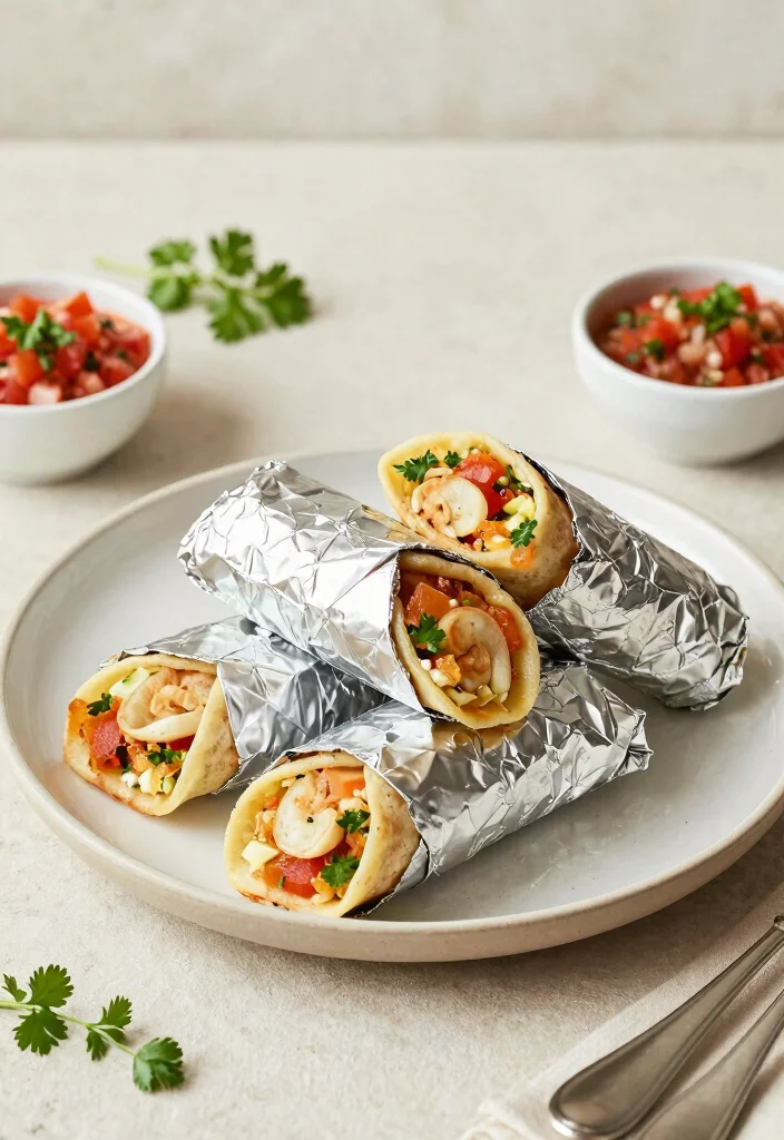 16 Breakfast Bar Food Ideas for a Brunch Party Setup - 12. Mini Breakfast Burritos 1