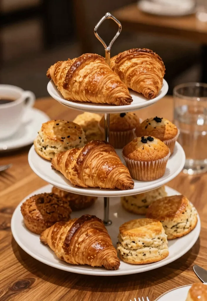 16 Breakfast Bar Food Ideas for a Brunch Party Setup - 16. Baked Goods Display 1