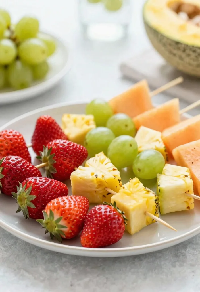 16 Breakfast Bar Food Ideas for a Brunch Party Setup - 7. Fruit Kabobs 1