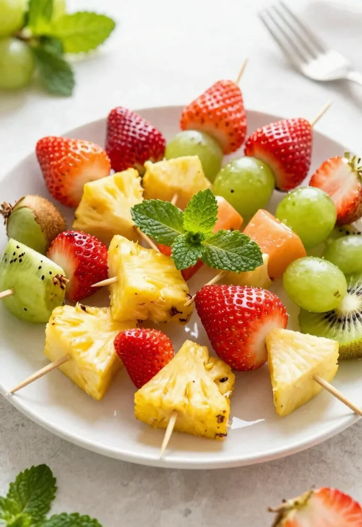 16 Bridal Shower Brunch Food Ideas for an Elegant Spread - 11. Fruit Skewers 1