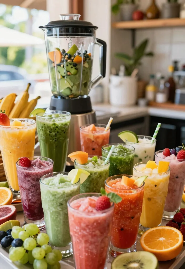 16 Bridal Shower Brunch Food Ideas for an Elegant Spread - 15. Tropical Smoothie Bar 1