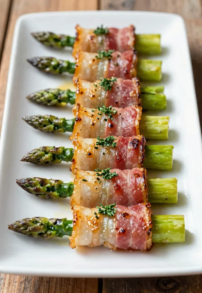 16 Brunch Baby Shower Food Ideas That Are Easy and Elegant - 10. Bacon-Wrapped Asparagus 1