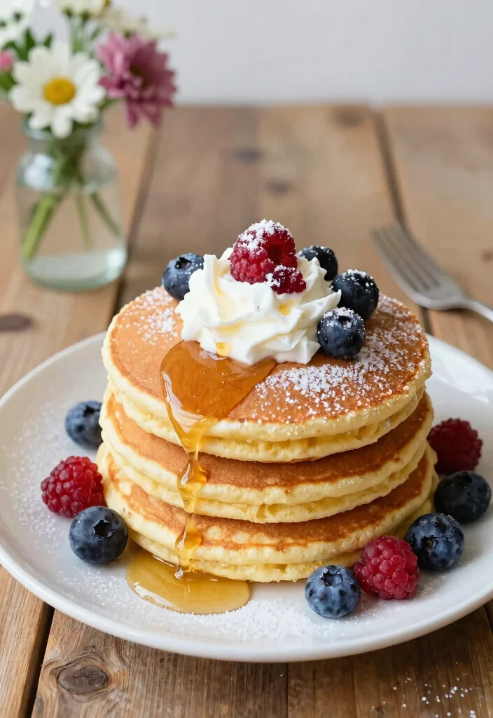 16 Brunch Bridal Shower Food Ideas for a Beautiful Spread - 4. Vegan Pancake Stack 1