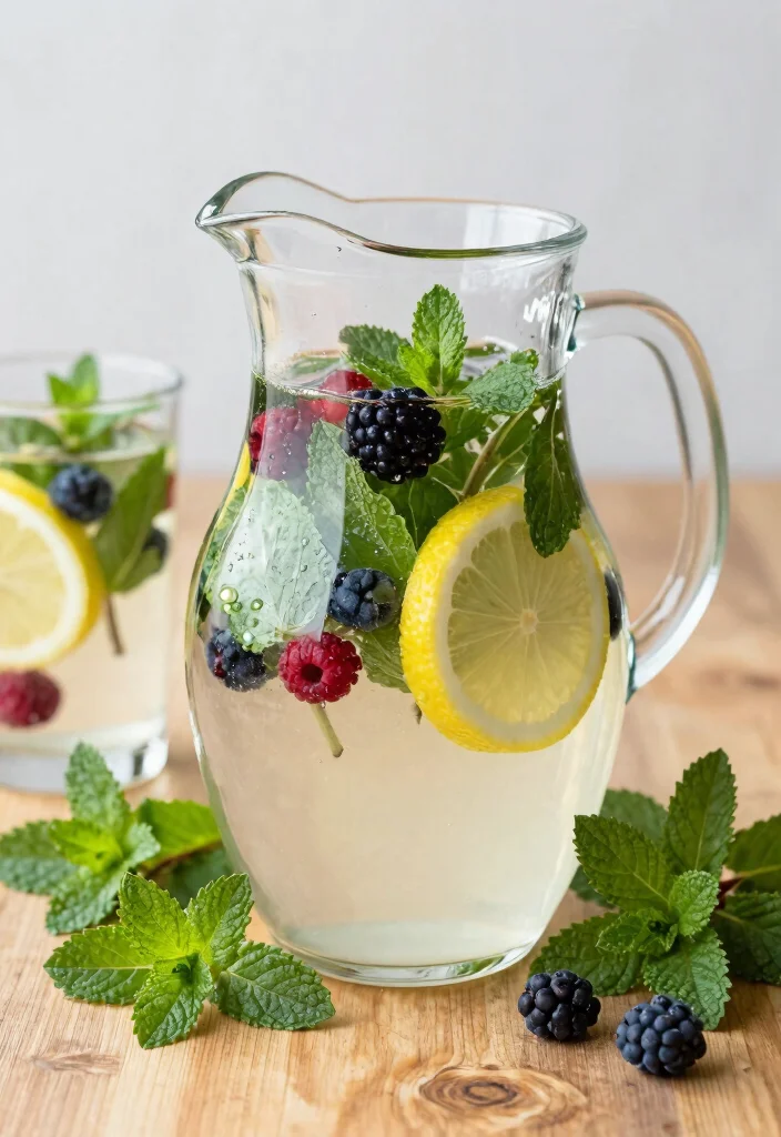 16 Brunch Bridal Shower Food Ideas for a Beautiful Spread - 9. Herb-Infused Infused Water 1