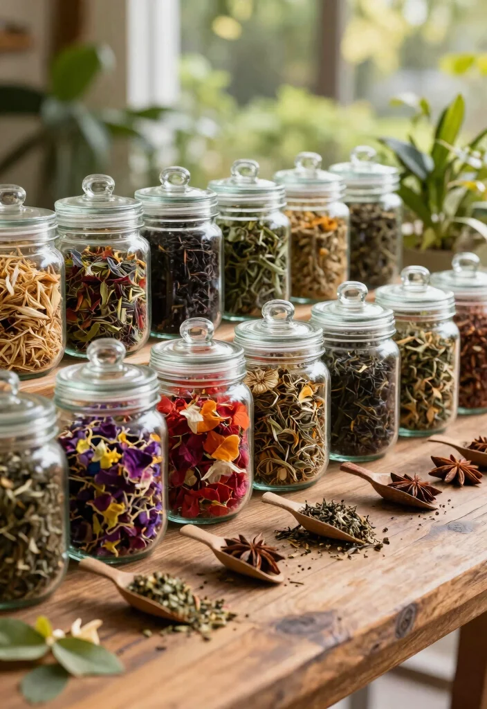 16 Brunch Wedding Shower Ideas for a Relaxed Celebration - 11. Unique Tea Blending Station 1