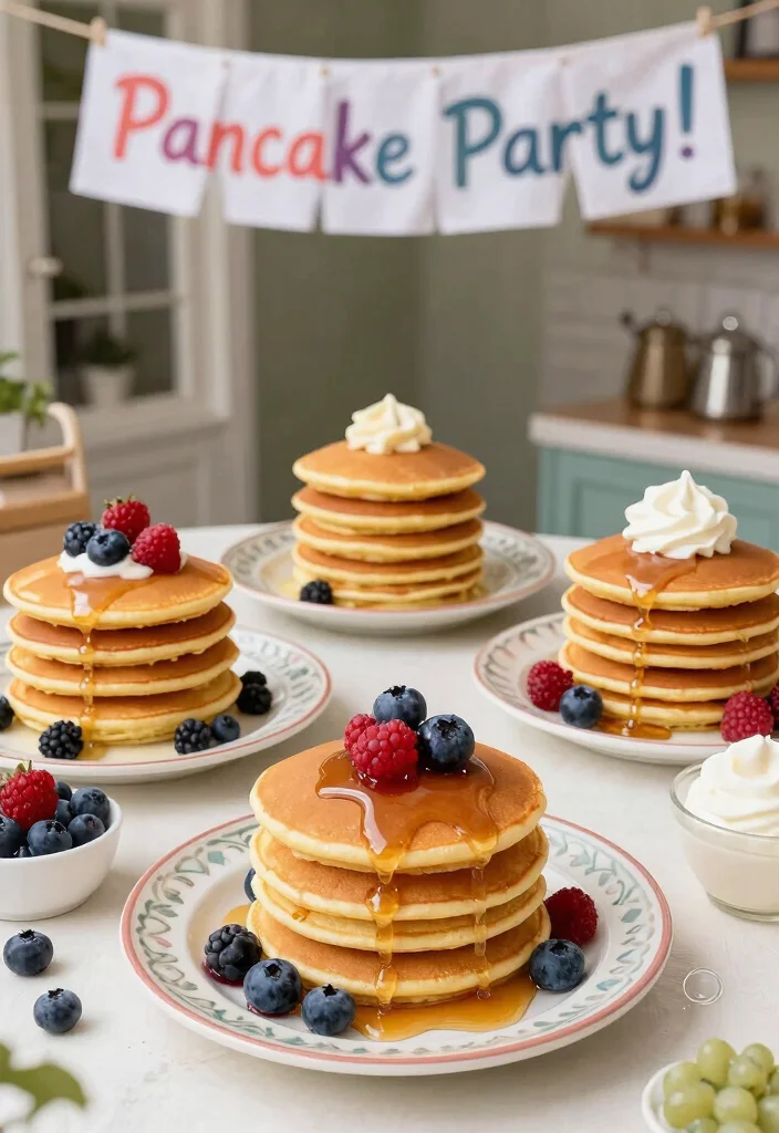 16 Brunch Wedding Shower Ideas for a Relaxed Celebration - 5. Sweet Vegan Pancake Bar 1