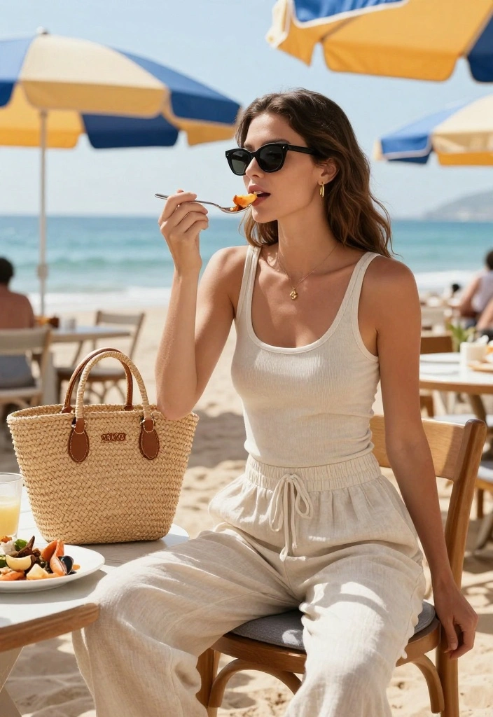 16 Casual Brunch Outfit Ideas That Still Look Put-Together - 9. Breezy Beachy Vibes with Linen Pants 1