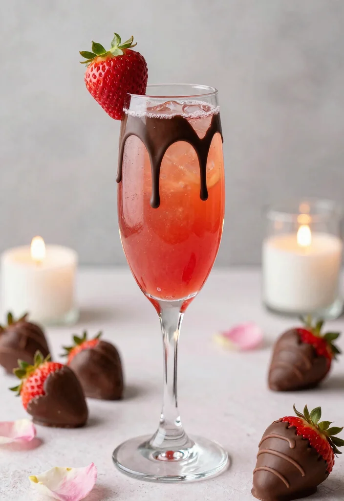 16 Mimosa Bar Ideas for a Brunch Party Everyone Will Love - 10. Chocolate-Covered Strawberry Mimosa 1