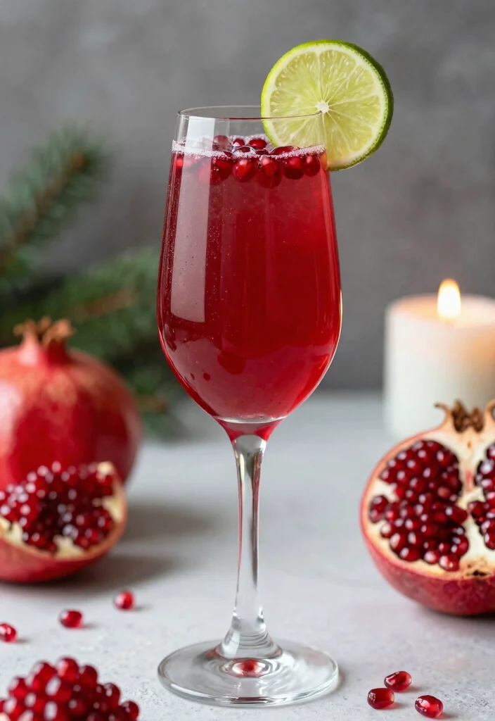 16 Mimosa Bar Ideas for a Brunch Party Everyone Will Love - 8. Pomegranate Mimosa 1