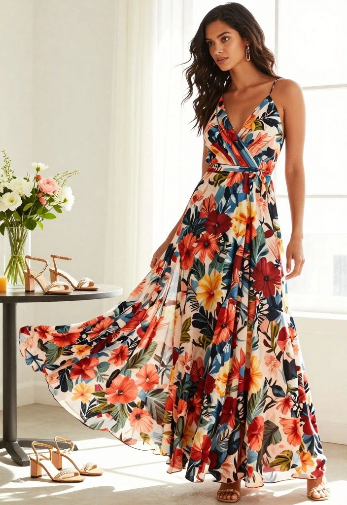17 Birthday Brunch Outfit Ideas for Any Celebration - 1. Flowy Floral Maxi Dress 1