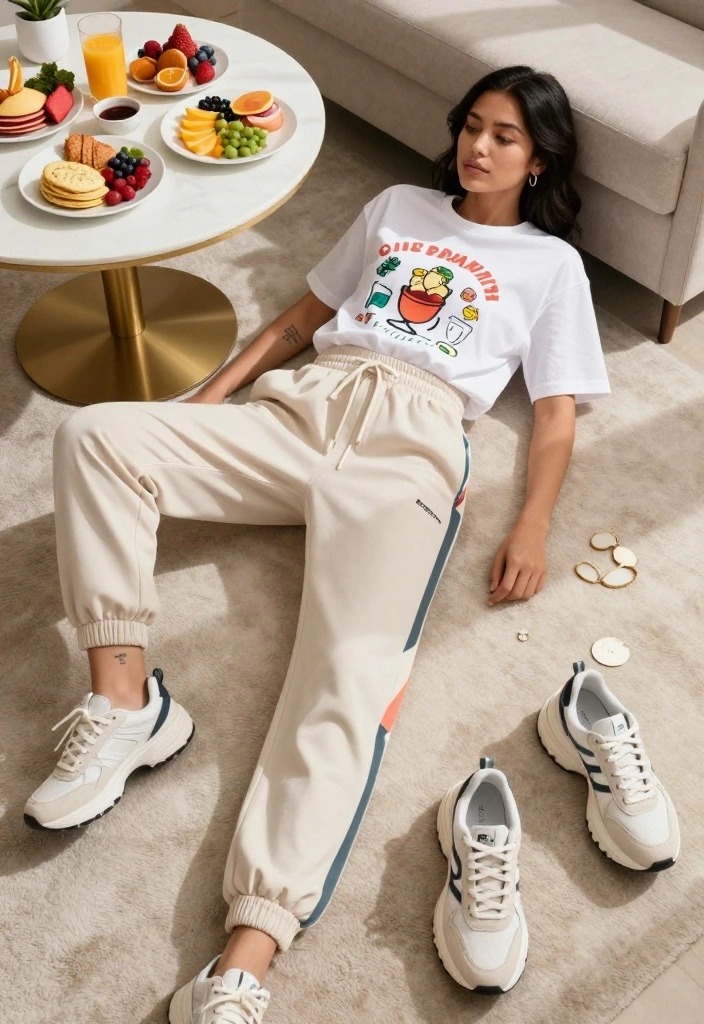 17 Birthday Brunch Outfit Ideas for Any Celebration - 14. Sporty Chic with Joggers 1