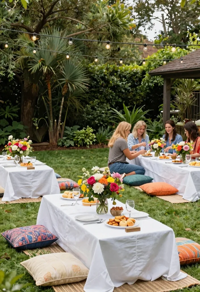 17 Brunch Bridal Shower Ideas for a Stylish Celebration - 10. Cozy Outdoor Brunch Setting 1