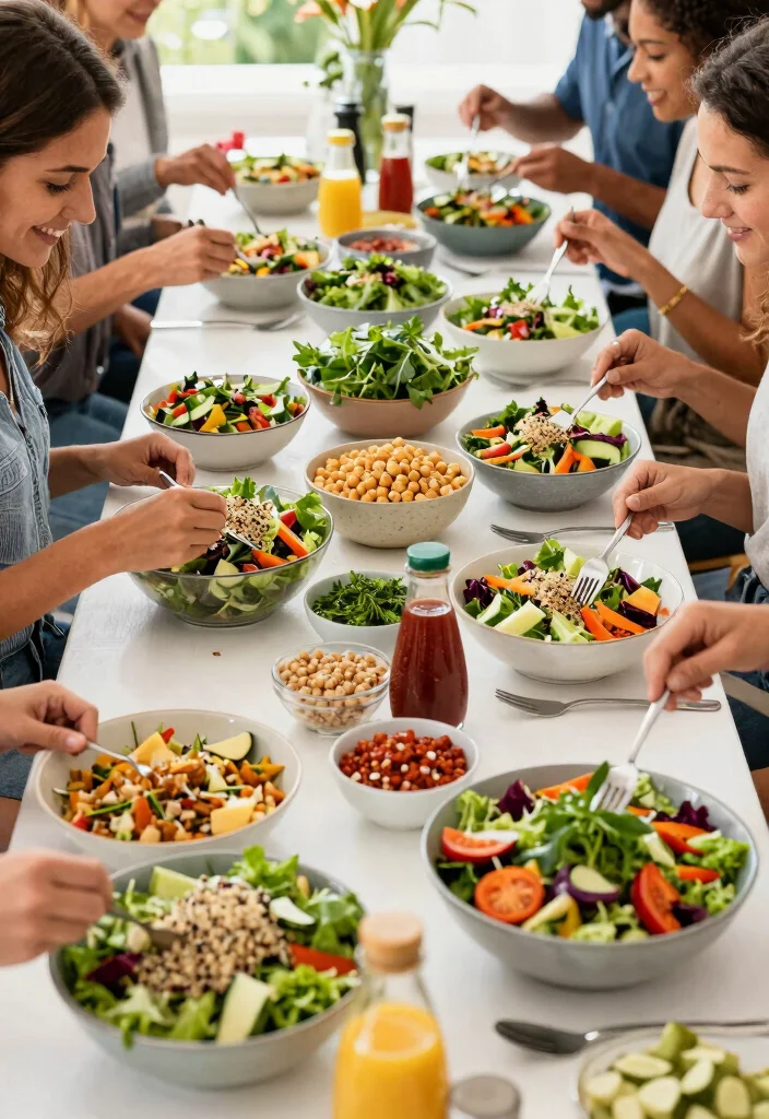 17 Brunch Bridal Shower Ideas for a Stylish Celebration - 13. Signature Vegan Salad Bar 1