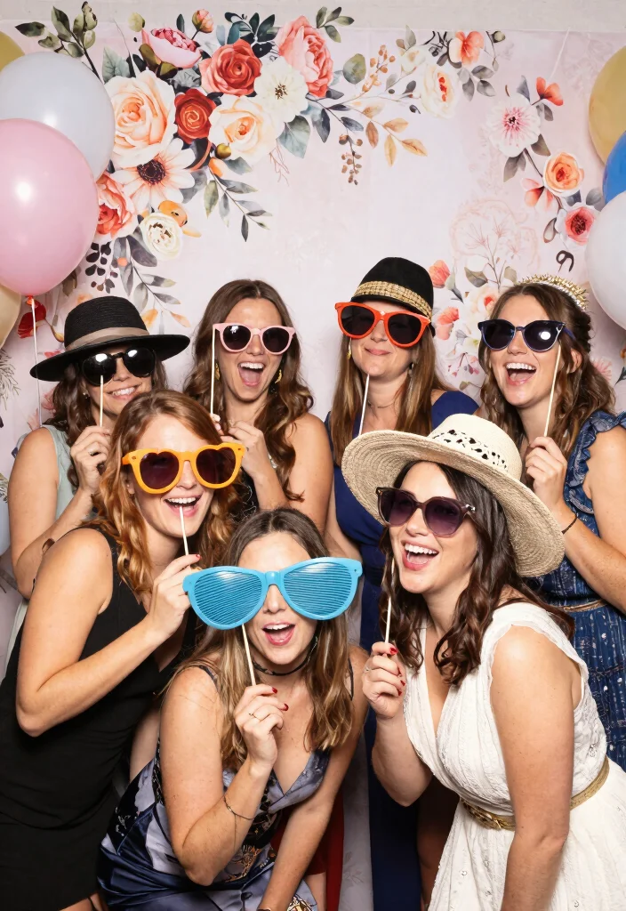 17 Brunch Bridal Shower Ideas for a Stylish Celebration - 14. Themed Photo Booth 1