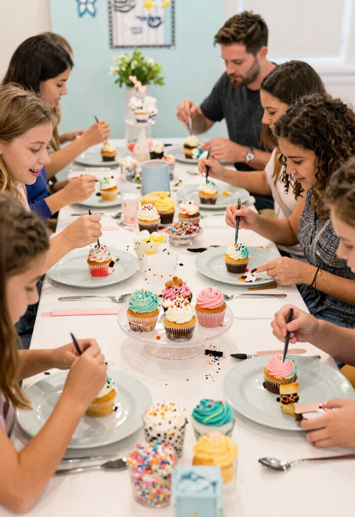 17 Brunch Bridal Shower Ideas for a Stylish Celebration - 15. DIY Cupcake Decorating Station 1