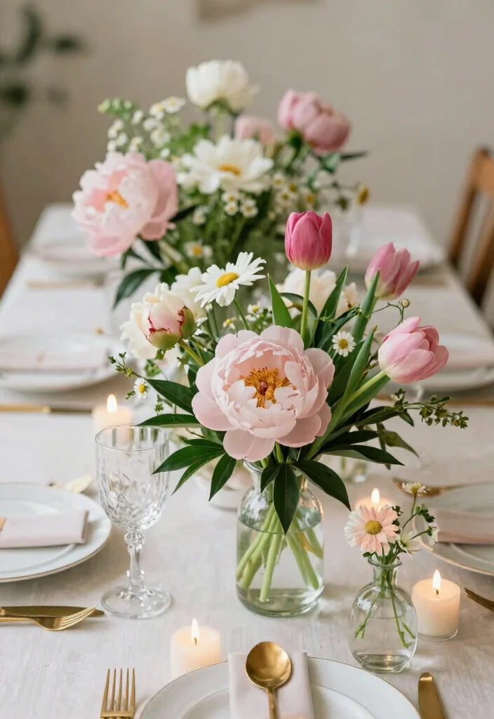 17 Brunch Bridal Shower Ideas for a Stylish Celebration - 3. Elegant Floral Centerpieces 1