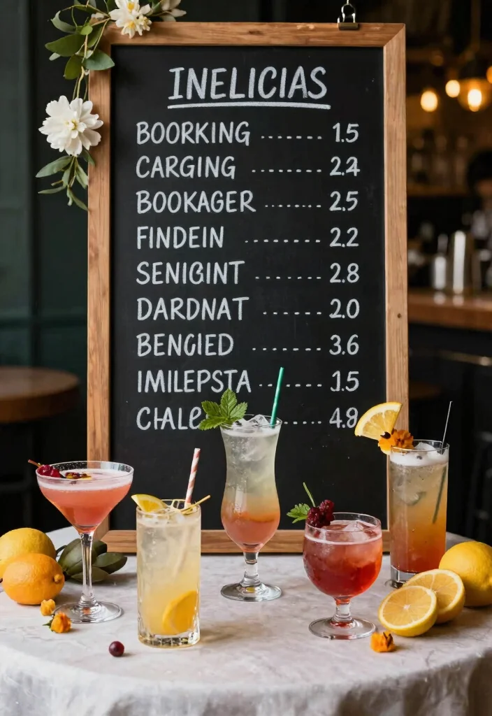 17 Brunch and Bubbly Bridal Shower Ideas for a Fun Celebration - 10. Signature Cocktail Menu 1