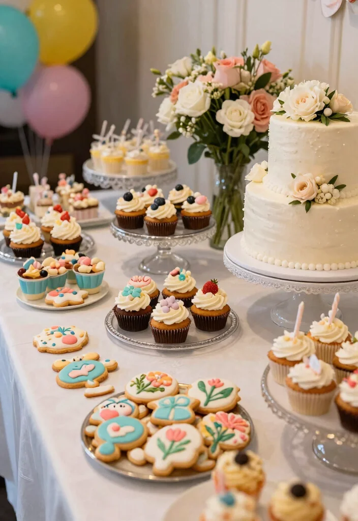17 Brunch and Bubbly Bridal Shower Ideas for a Fun Celebration - 13. Signature Desserts 1