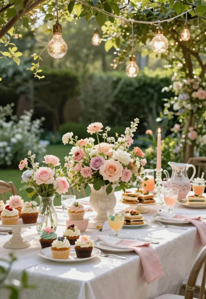 17 Brunch and Bubbly Bridal Shower Ideas for a Fun Celebration - 8. Elegant Garden Party 1