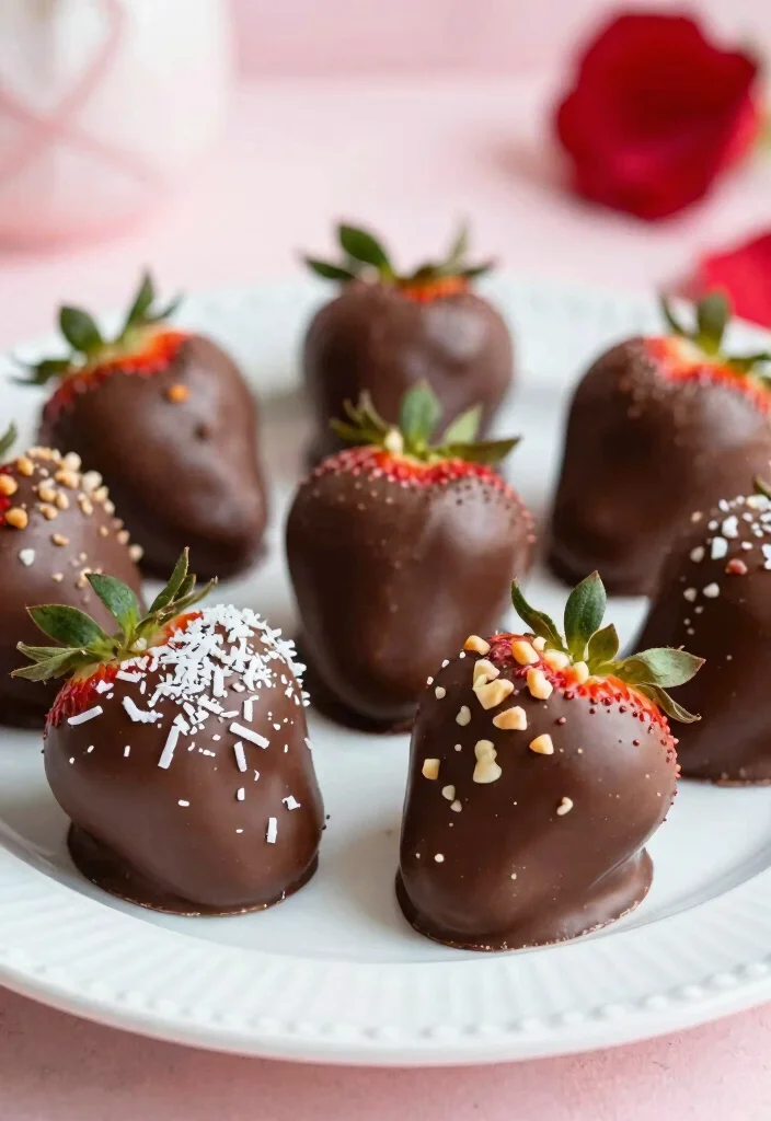 17 Valentine's Day Brunch Ideas for a Sweet Celebration - 7. Vegan Chocolate-Covered Strawberries 1