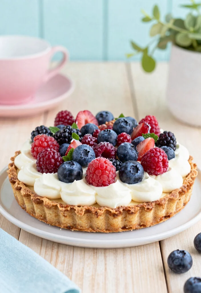 17 Valentine's Day Brunch Ideas for a Sweet Celebration - 8. Vegan Berry Tart with Coconut Cream 1