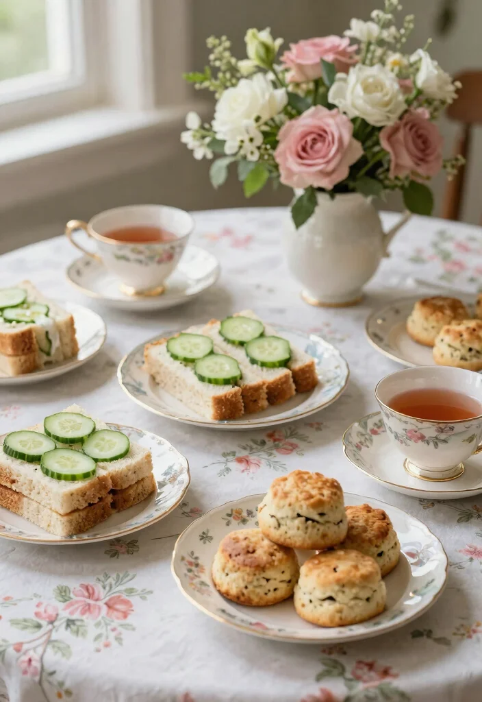 18 Baby Shower Brunch Ideas Perfect for Hosting at Home - 11. Whimsical Tea Party Vibes 1