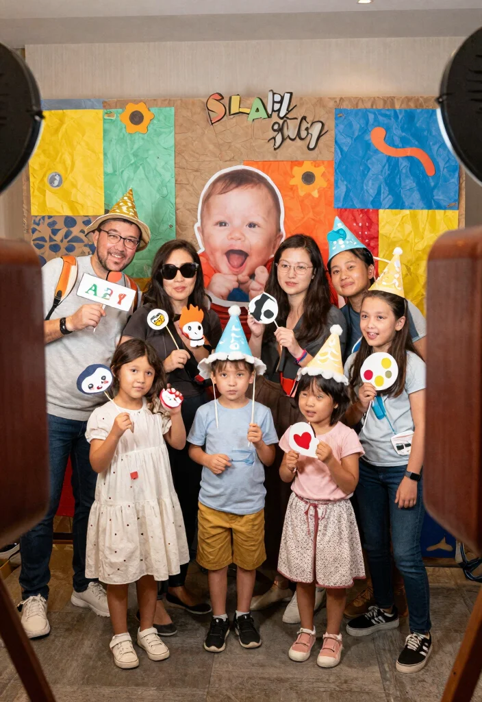 18 Baby Shower Brunch Ideas Perfect for Hosting at Home - 17. Simple DIY Photo Booth 1