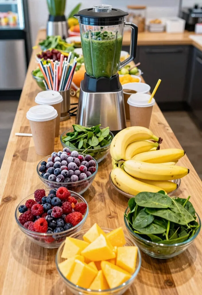18 Baby Shower Brunch Ideas Perfect for Hosting at Home - 5. DIY Smoothie Bar 1
