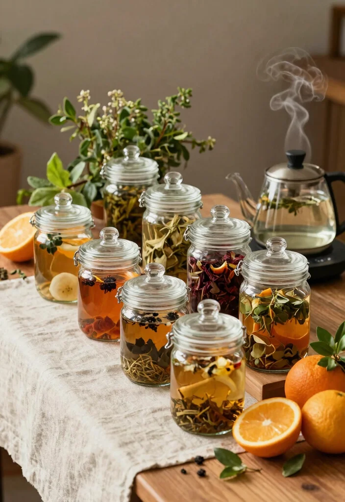 18 Baby Shower Brunch Ideas Perfect for Hosting at Home - 6. Herbal Tea Infusion Station 1
