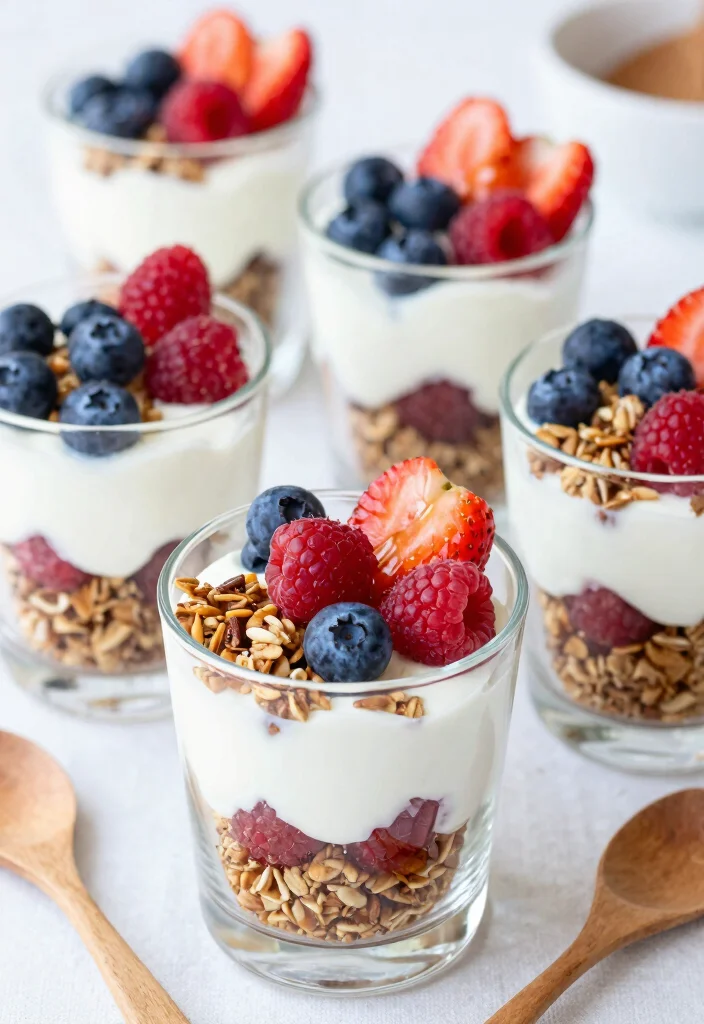 18 Breakfast Buffet Brunch Party Ideas for Feeding a Crowd - 4. Greek Yogurt Parfaits 1
