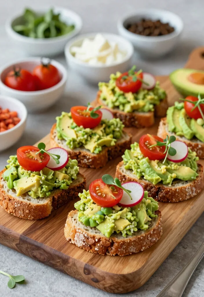 18 Breakfast Buffet Brunch Party Ideas for Feeding a Crowd - 5. Mini Avocado Toast Bites 1