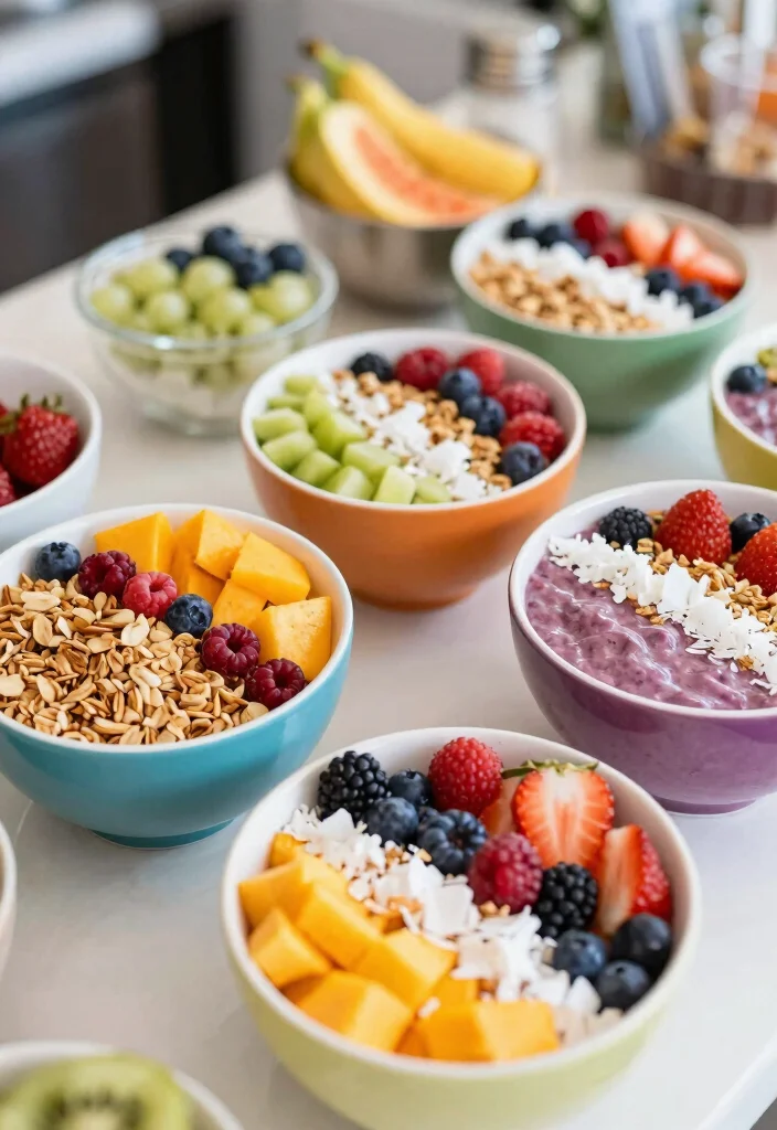 18 Brunch Bar Food Ideas for Easy Self-Serve Hosting - 14. Smoothie Bowl Station 1
