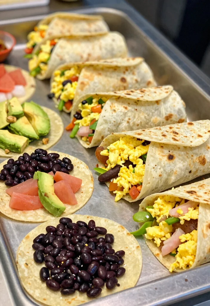 18 Brunch Bar Food Ideas for Easy Self-Serve Hosting - 6. Breakfast Burrito Station 1