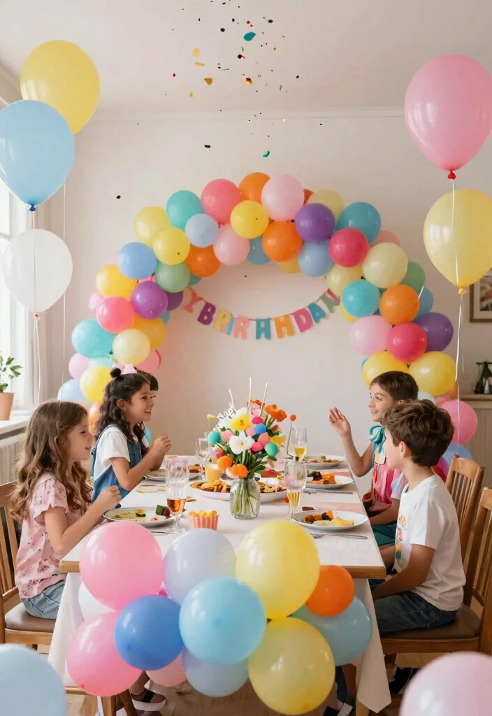 18 Brunch Birthday Party Ideas That Work at Home - 9. Fun Balloon Decorations 1