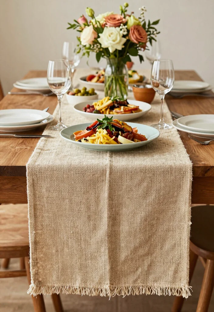 18 Brunch Table Decoration Ideas for a Picture-Perfect Setup - 17. Stylish Table Runners 1