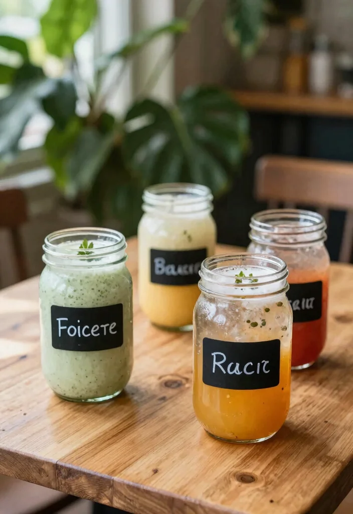 18 Brunch Table Decoration Ideas for a Picture-Perfect Setup - 5. Upcycled Glass Jars for Drinks 1