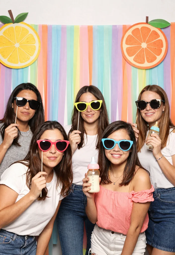 18 Brunch-Themed Baby Shower Ideas Guests Will Adore - 12. Brunch-Inspired Photo Booth 1