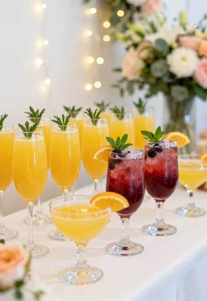 18 Brunch-Themed Baby Shower Ideas Guests Will Adore - 4. Themed Brunch Cocktails 1