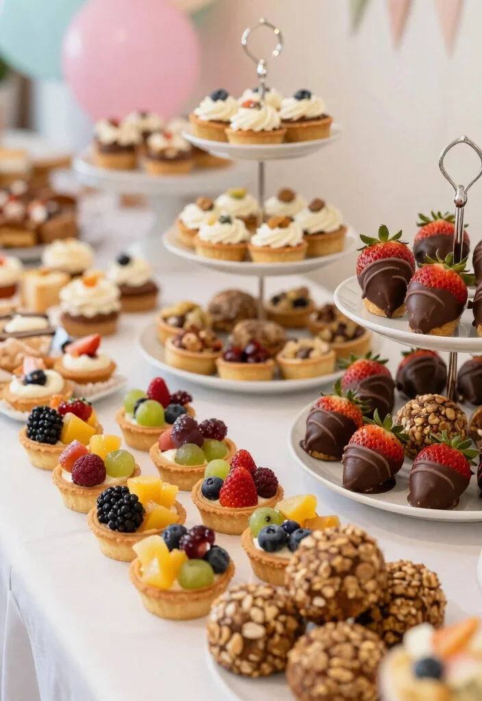 18 Brunch-Themed Baby Shower Ideas Guests Will Adore - 7. Sweet Treats Table 1
