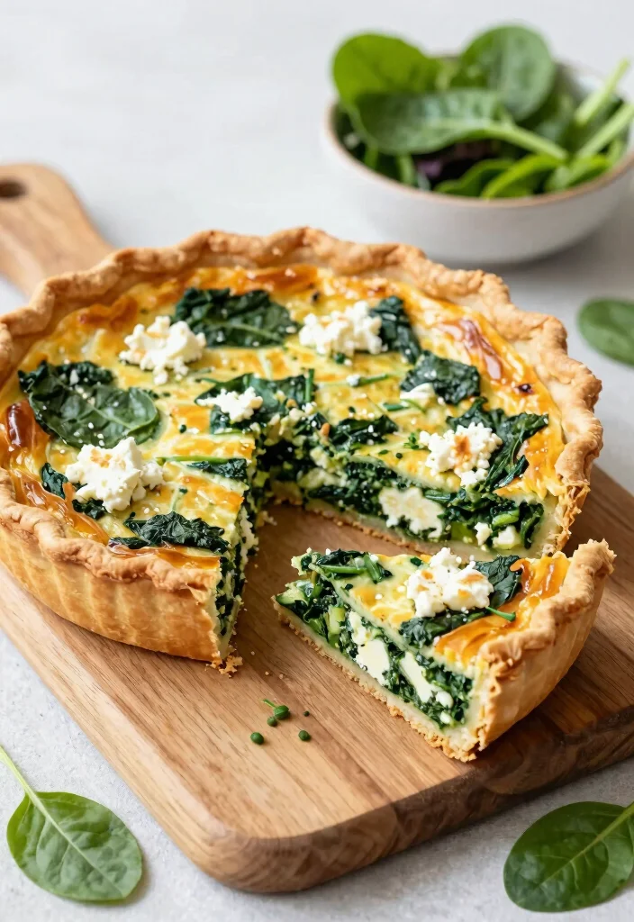 18 Easy Brunch Ideas for a Crowd (Low Stress, Big Flavor) - 3. Savory Spinach and Feta Quiche 1