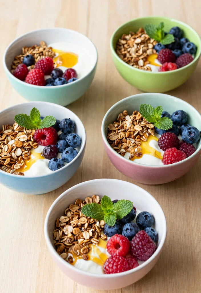 18 Girls’ Brunch Ideas at Home for a Cozy Get-Together - 11. Berry and Yogurt Breakfast Bowls 1