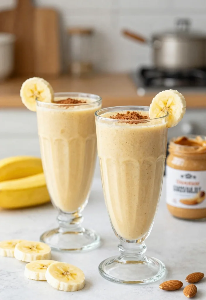 18 Girls’ Brunch Ideas at Home for a Cozy Get-Together - 6. Almond Butter Banana Smoothie 1
