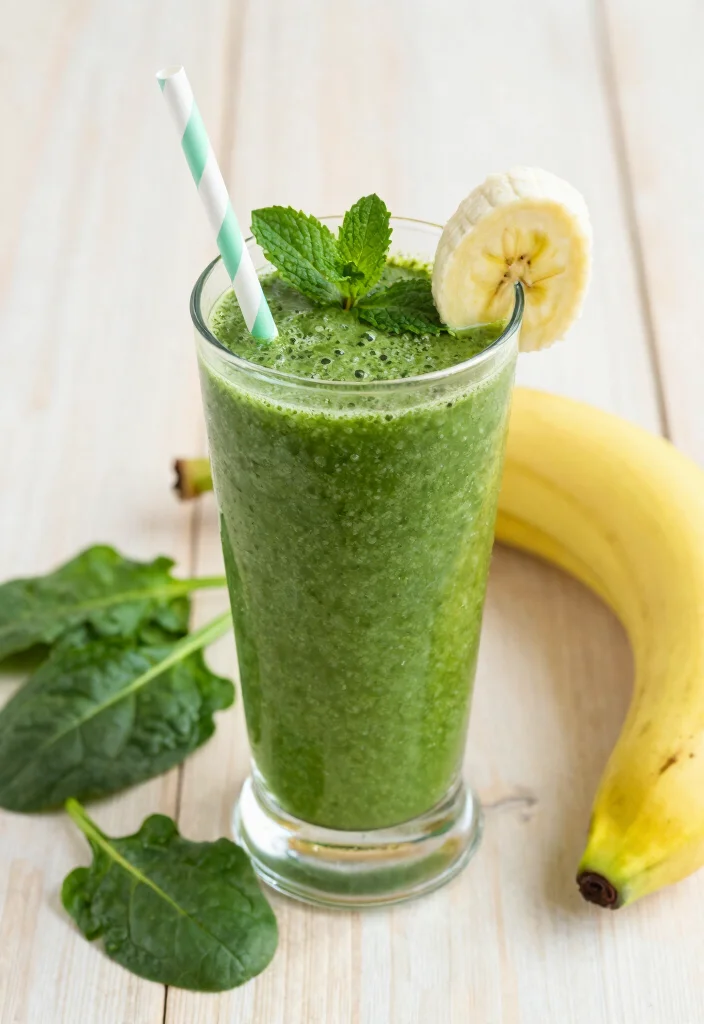 18 Ideas de Brunch en Casa Fáciles y Deliciosas - 10. Batido Verde Energizante 1