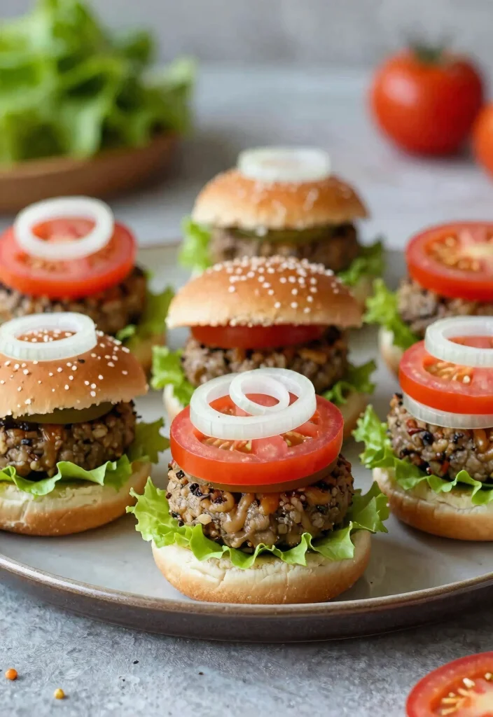 18 Mini Brunch Food Ideas Perfect for Sharing - 17. Mini Veggie Burgers 1